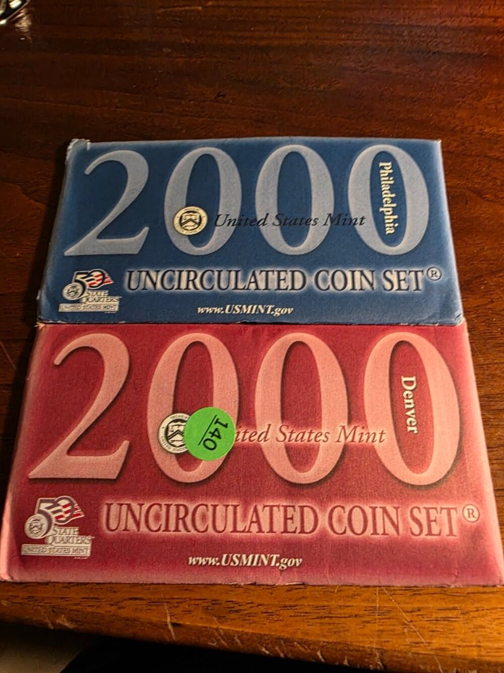 2000 UNITED STATE MINT UNCIRCULATED P/D COIN SETS